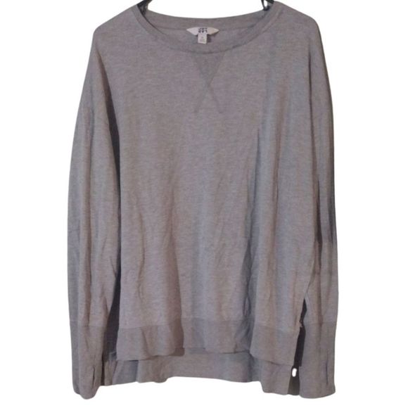 JoyLab Gray Sweatshirt Split on both Sides Thumbholes Size Large High Low - Picture 1 of 10